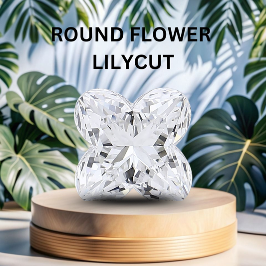 Round Flower Lily Cut Lab Grown Diamond | Designer CVD Diamond – Pooja Diamond