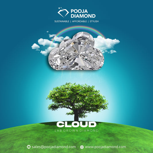Lab Grown Cloud Shape Diamond | Fancy Nature Cut CVD Diamond | Pooja Diamond