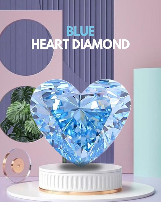 Heart Blue Colour VVS/Vs Lab Grown Diamond, IGI Certified Eco Friendly Loose Diamond, CVD Diamond Engagement Ring For Customized Gift