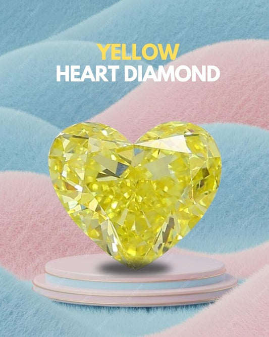 Heart Yellow Colour VVS/Vs Lab Grown Diamond, IGI Certified Eco Friendly Loose Diamond, CVD Diamond Engagement Ring For Customized Gift