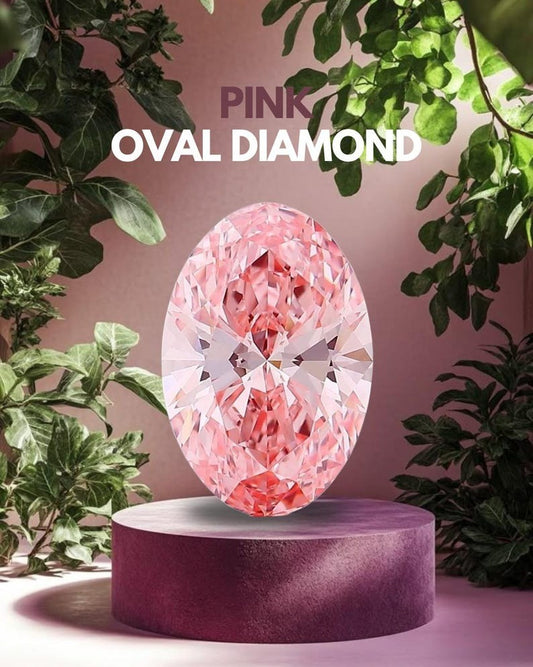 Oval Cut Pink Colour Lab Grown Diamond : IGI Certified Vvs/Vs Cvd Loose Diamond and ring