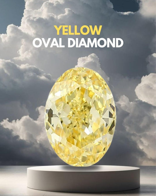 Oval Cut Yellow Lab Grown Diamond : Vvs/Vs IGI Certified Cvd Loose Diamond For Jewelry
