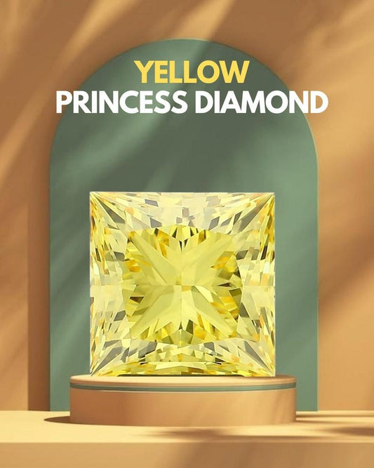 Princess Yellow Colour VVS/Vs Lab Grown Diamond, IGI Certified Eco Friendly Loose Diamond, CVD Diamond Engagement Ring For Customized Gift