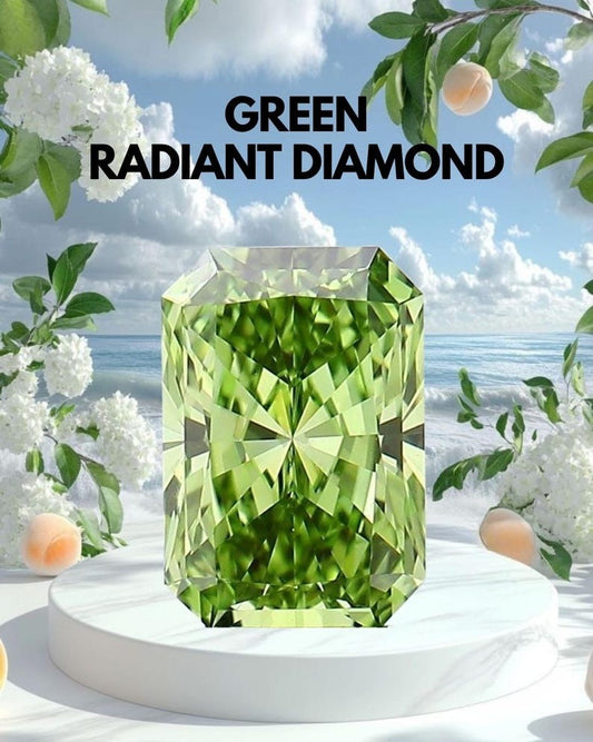 1 To 5 Ct Radiant Cut Green Colour IGI Certified Lab Grown Diamond Vvs/Vs Loose Diamond Ring