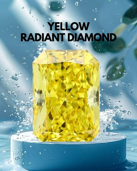 1 To 5 Ct Radiant Cut Yellow Radiant Shape Lab Grown Diamond | Fancy Yellow CVD Diamond – Pooja Diamond