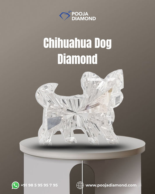 Chihuahua Dog Shape Lab Grown Diamond | Fancy Animal Cut Loose Diamond | CVD Diamond by Pooja Diamond