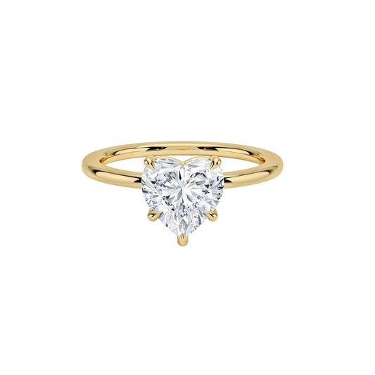 2 To 5 CT Heart Shape Lab Grown Diamond Solitaire Ring in Gold | Romantic Ethical Engagement Ring – Pooja Diamond