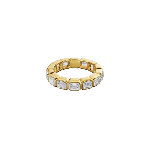 Lab Grown Diamond Eternity Wedding Band in Yellow Gold
