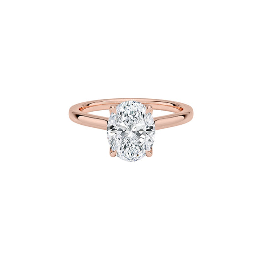 2 To 5 CT Oval Shape Lab Grown Diamond Solitaire Ring in Gold | Ethical Engagement Ring – Pooja Diamond