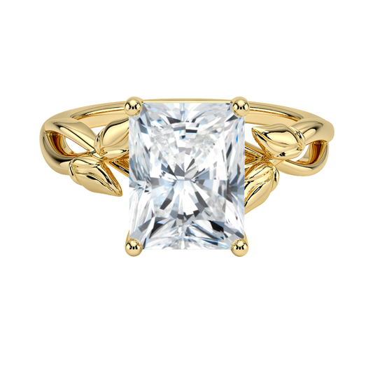 1 TO 5 CT Lab Grown Radiant Cut Diamond Ring in 10K/14K/18K Gold | Twisted Split Shank Solitaire | IGI Certified Lab Diamond