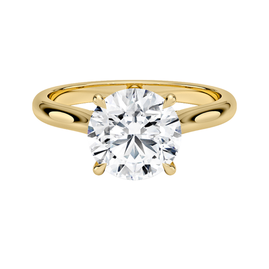 1 TO 5 CT Lab Grown Round Cut Diamond Solitaire Ring in 10K/14K/18K Gold with Hidden Halo | Luxury Engagement Ring – Pooja Diamond |IGI Certified Lab Diamond