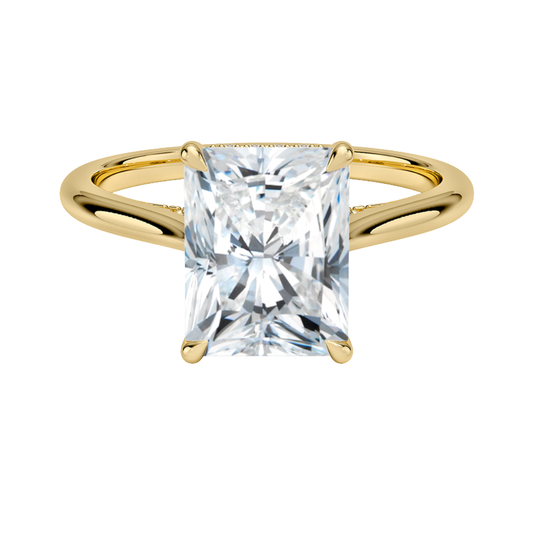 1 TO 5 CT Lab Grown Radiant Cut Diamond Ring in 10K/14K/18K Gold with Hidden Halo | Luxury Solitaire – Pooja Diamond | IGI Certified Lab Diamond