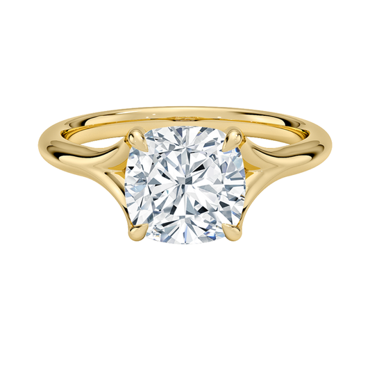 1 TO 5 CT Classic Lab Grown Cushion Cut Diamond Reverie Solitaire Ring in 10K/14K/18K Gold | Pooja Diamond | IGI Certified Lab Diamond