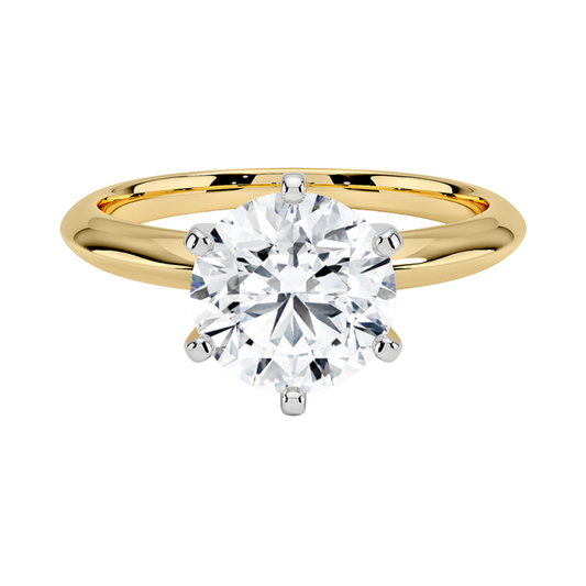 1 TO 5 CT Lab Grown Round Shape Diamond Solitaire Ring in 10K/14K/18K Gold | Romantic Engagement Ring – Pooja Diamond | IGI Certified Lab Diamond