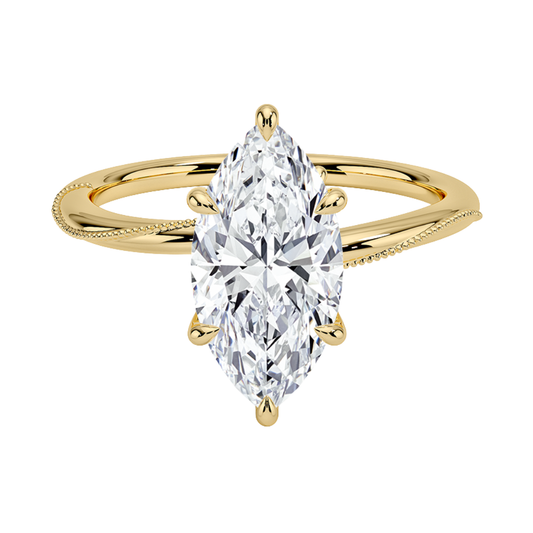 1 TO 5 CT Lab Grown Marquise Cut Diamond Ring in 10K/14K/18K Gold | Pooja Diamonds |IGI Certified Lab Diamond