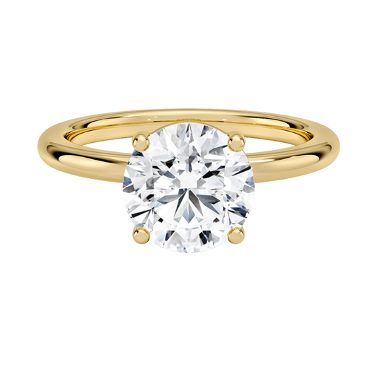 1 To 5 Ct Sydney Perfect Fit 2mm Round Cut Lab Grown Diamond Solitaire Ring in 10K/14K/18K Gold | Pooja Diamond | IGI Certified Lab Diamond