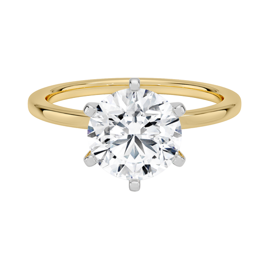 1 To 5 Ct Six-Prong Petite Comfort Fit Lab Grown Round Cut 1.5mm Solitaire Ring | Pooja Diamond | IGI Certified Lab Diamond