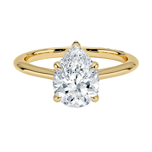 1 To 5 Ct Tacori Founder’s Petite Pear Cut Lab Grown Diamond Ring | Pooja Diamond | IGI Certified Lab Diamond