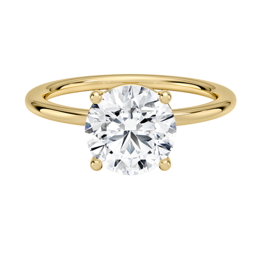 1 TO 5 CT Lab Grown Round Cut Solitaire Diamond Ring in 10K/14K/18K Gold – Classic Basket Setting | Pooja Diamond | IGI Certified Lab Diamond