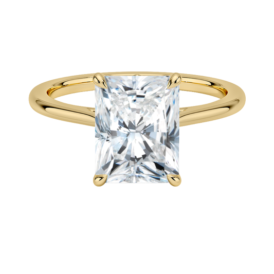 1 To 5 CT Elegant Lab Grown Radiant Cut Diamond Petal 1.5mm Solitaire Ring in 10K/14K/18K Gold | Pooja Diamond | IGI Certified Lab Diamond