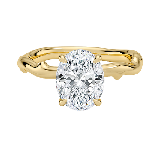1 To 5 Ct Lab Grown Oval Cut Diamond Rose Thorn Solitaire Ring in 10K/14K/18K Gold | Pooja Diamond | IGI Certified Lab Diamond