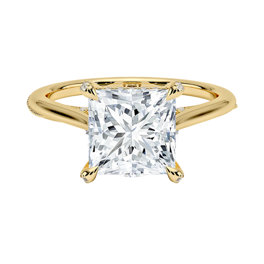 1 TO 5 CT Vintage Style Princess Cut Lab Grown Diamond Ring in 10K/14K/18K Gold| IGI Certified Lab Diamond