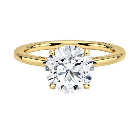 1 To 5 Ct Simply Tacori Delicate Drape Lab Grown Round Cut Diamond Ring in 10K/14K/18K Gold | Pooja Diamond | IGI Certified Lab Diamond