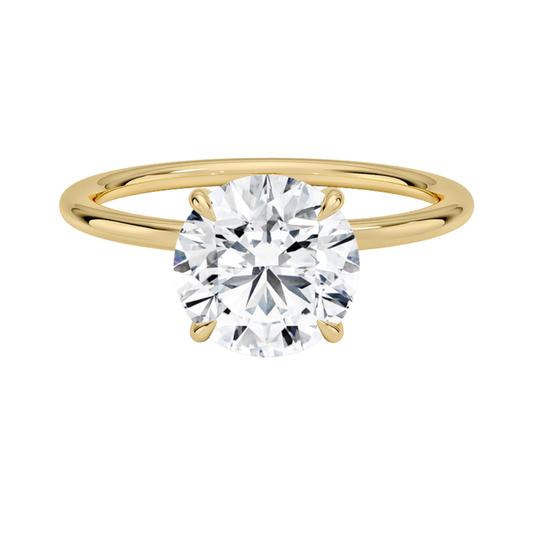 1 TO 5 CT Modern Round Cut Lab Grown Diamond Entwined Solitaire Ring in 10K/14K/18K Gold | Pooja Diamond | IGI Certified Lab Diamond