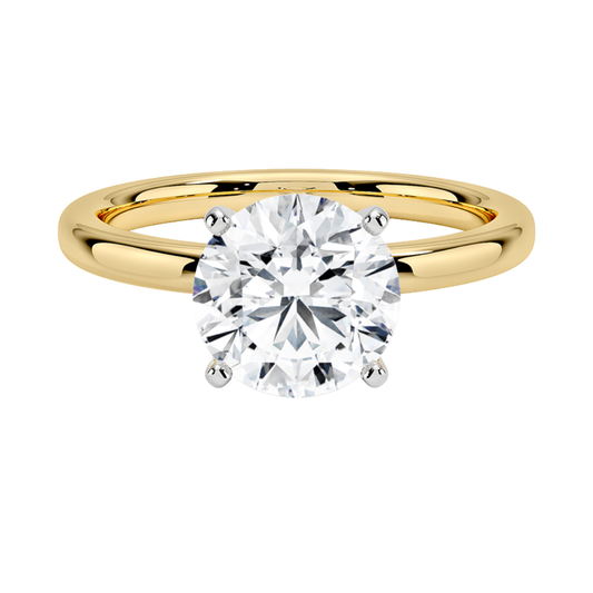 1 TO 5 CT Lab Grown Round Cut Diamond Solitaire Ring in 10K/14K/18K Gold | Classic Step-Cut Elegance – Pooja Diamond |IGI Certified Lab Diamond
