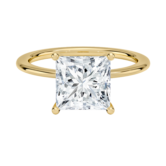 1 TO 5 CT Lab Grown Princess Cut Diamond Solitaire Ring in 10K/14K/18K Gold | Pooja Diamonds| IGI Certified Lab Diamond