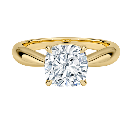 1 To 5 Ct Thea Tapered Solitaire Cushion Cut Lab Grown Diamond Ring | Pooja Diamond | IGI Certified Lab Diamond