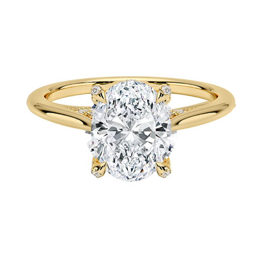 1 TO 5 CT Vintage Style Oval Cut Lab Grown Diamond Ring in 10K/14K/18K Gold| IGI Certified Lab Diamond