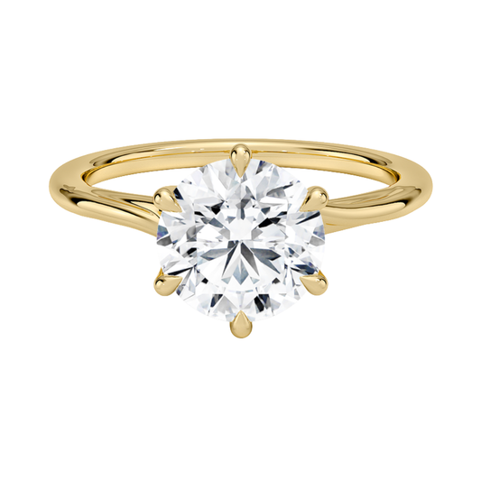 1 TO 5 CT Elegant Round Cut Lab Grown Diamond Delilah Twist Solitaire Ring in 10K/14K/18K Gold | Pooja Daimond | IGI Certified Lab Diamond