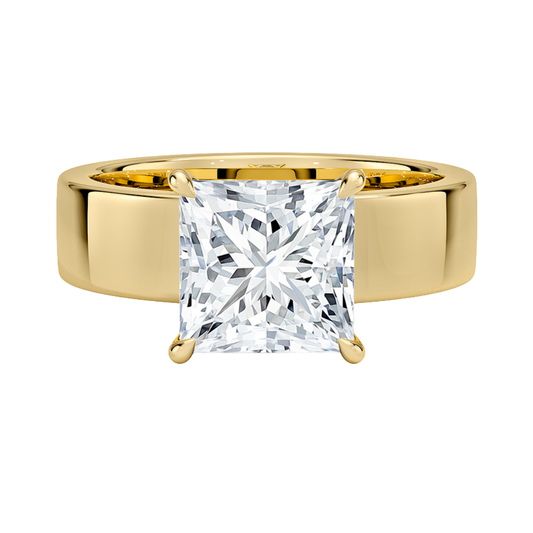 1 TO 5 CT Princess Cut Lab Grown Alden Diamond Solitaire Ring in 10K/14K/18K Gold |Pooja Daimond |IGI Certified Lab Diamond