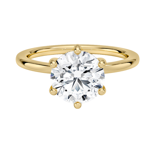 1 To 5 Ct Sydney Perfect Fit Hidden Halo Six-Prong Round Cut Lab Grown Diamond Ring | Pooja Diamond | IGI Certified Lab Diamond