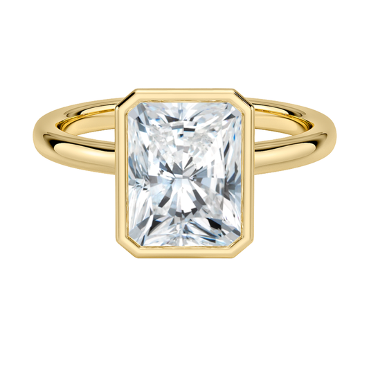 1 To 5 Ct Sylvie Perfect Fit Bezel Radiant Cut Lab Grown Diamond Solitaire Ring | Pooja Diamond | IGI Certified Lab Diamond