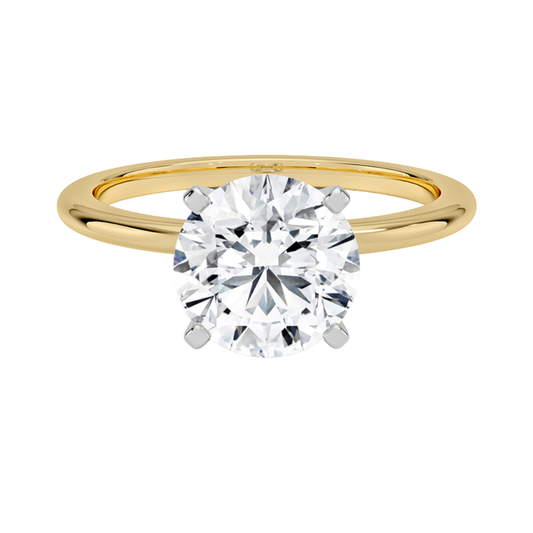 1 TO 5 CT Lab Grown Round Cut Diamond Solitaire Ring in 10K/14K/18K Gold | Elegant Four-Prong Setting | IGI Certified Lab Diamond