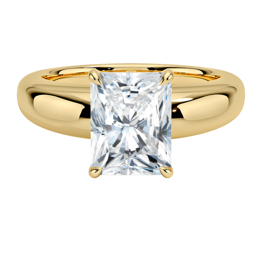 1 TO 5 CT Lab Grown Radiant Cut Diamond Solitaire Ring in Yellow Gold | Pooja Diamonds|IGI Certified Lab Diamond