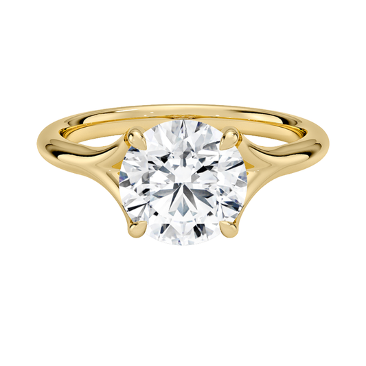 1 TO 5 CT Classic Lab Grown Round Cut Diamond Reverie Solitaire Ring in 10K/14K/18K Gold | Pooja Diamond | IGI Certified Lab Diamond