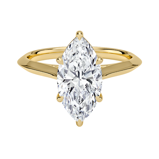 1 TO 5 CT Classic Marquise Shape Lab Grown Diamond Piper Knife Edge Solitaire Ring – 10K/14K/18K Gold | Pooja Diamond | IGI Certified Lab Diamond