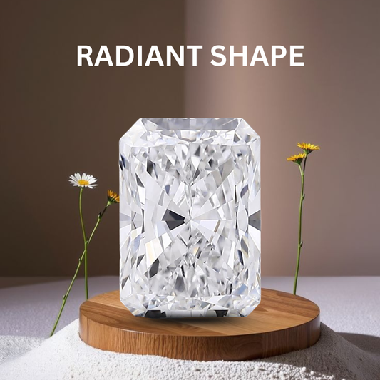 Radiant Cut Lab Grown Diamond | Rectangular Brilliant CVD Diamond – Pooja Diamond