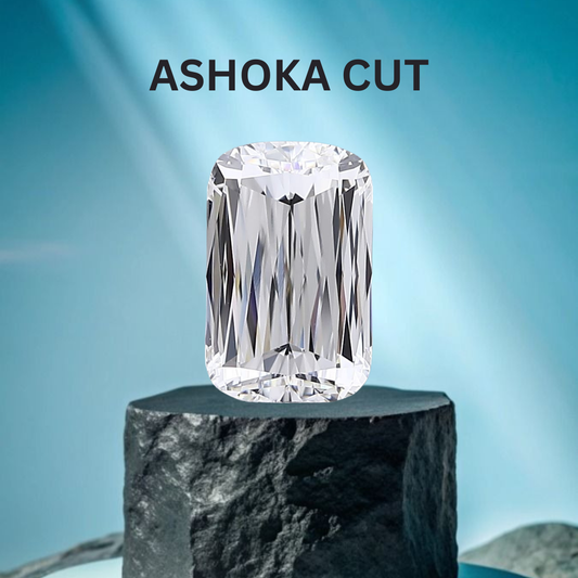 Ashoka Cut Lab Grown Diamond | Luxury Elongated Step-Brilliant CVD Diamond – Pooja Diamond
