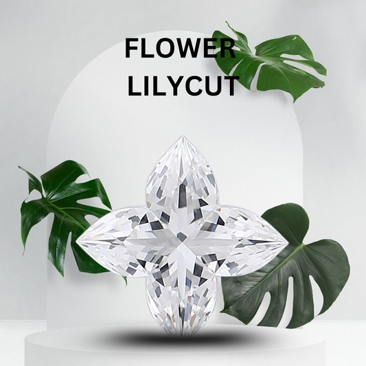 1 TO 4 CT Flower Lily Cut Lab Grown Diamond | Artistic Fancy Shape CVD Diamond – Pooja Diamond