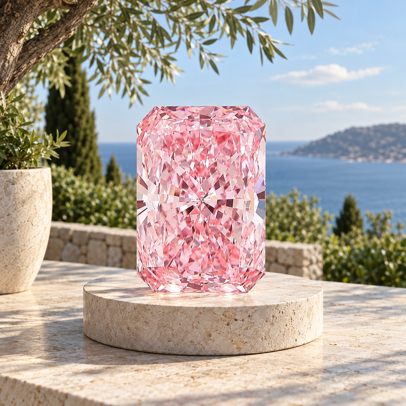 1 To 5 Ct Pink Radiant Shape Lab Grown Diamond | Fancy Pink CVD Diamond – Pooja Diamond