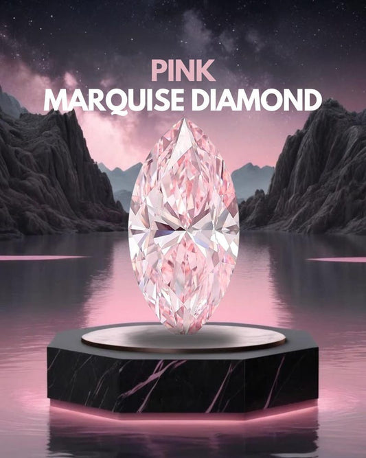 Marquise Cut Pink Colour Lab Grown Diamond : IGI Certified Cvd Loose Diamond 1 To 5 CT