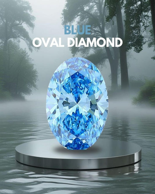 Oval Cut Blue Colour Lab Grown Diamond : Igi Certified Vvs/Vs Cvd Loose Diamond and make jewelry