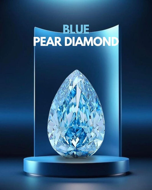 1 To 5 Carat Pear Cut Lab Grown Blue Diamond: VVS/VS, IGI Certified