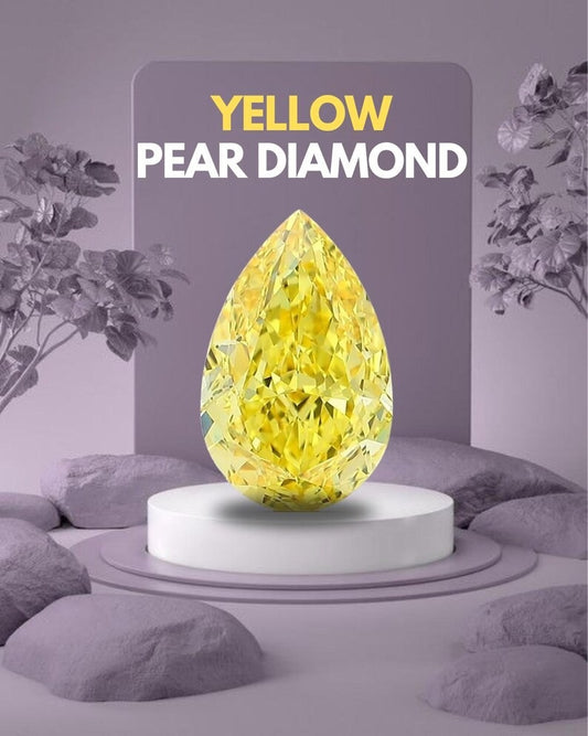 1 To 5 Carat Pear Cut Yellow Colour Lab Grown Diamond : Vvs/Vs IGI Certified Cvd Loose Diamond