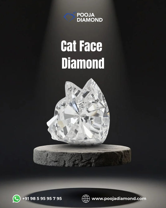 Cat Face Cut Diamond | Fancy Shape Loose Diamond | Unique Animal Shape Diamond | Custom Cut Lab Grown Diamond