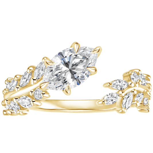 1 To 5 CT Sweeping Ivy Marquise Cut Lab Grown Diamond Ring in 10K/14K/18K Gold | Pooja Diamond | IGI Certified Lab Diamond